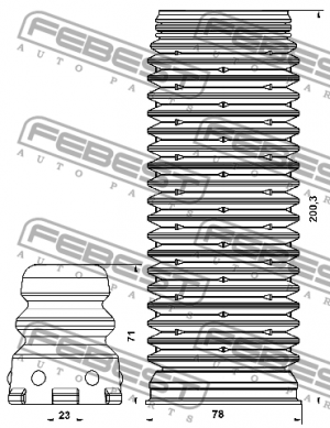 Пыльник с отбойником передний VWSHB-CCF-KIT VWSHB-CCF-KIT FEBEST