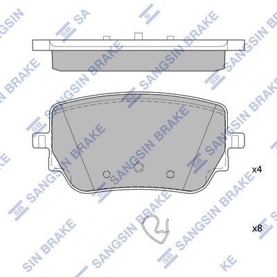 Колодки задние MERCEDES A W177, B W247 CLA C118, GLA H247 2020- SP4439 SP4439 SANGSIN