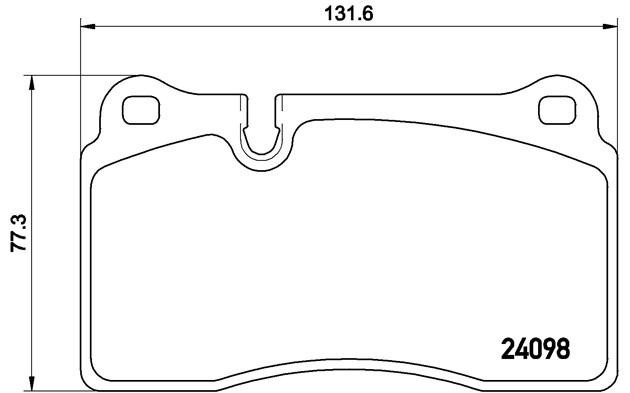 Колодки тормозные VW Touareg (02-) передние (4шт.) BREMBO P85110 BREMBO