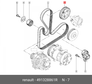 шкив насоса ГУР!\ Renault 491328861R RENAULT