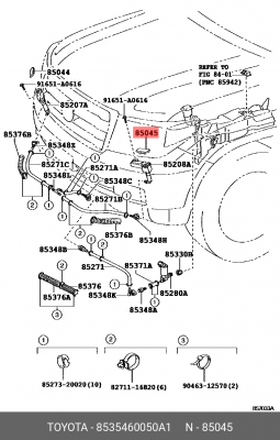 8535460050A1 ДЕТАЛЬ 85354-60050-A1 TOYOTA