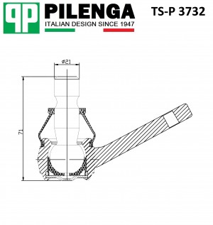 Опора шаровая рычага подвески нижнего, левая FORD FOCUS III TS-P3732 TS-P 3732 PILENGA