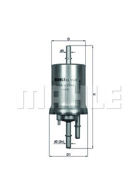 Фильтр топливный KL156/3 KL156/3 MAHLE KNECHT