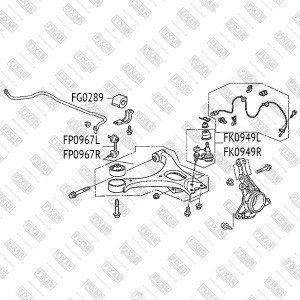 опора шаровая правая!\ Honda Civic 06> FK0949R FIXAR