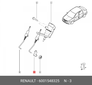 ФИКСАТОР ТЯГИ РЕГУЛ ТОРМОЗН УСИЛИЯ 6001548325 6001548325 RENAULT