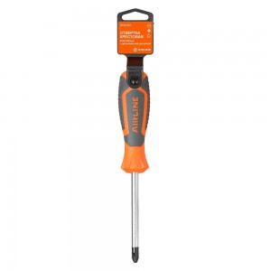 Отвертка крестовая PH3x100мм с эргономичной рукояткой магнитная, пласт.подвес (A ATAV301 AIRLINE