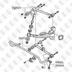 сайлентблок рычага заднего поперечного !\ Toyota RAV4 00> FG0971 FIXAR
