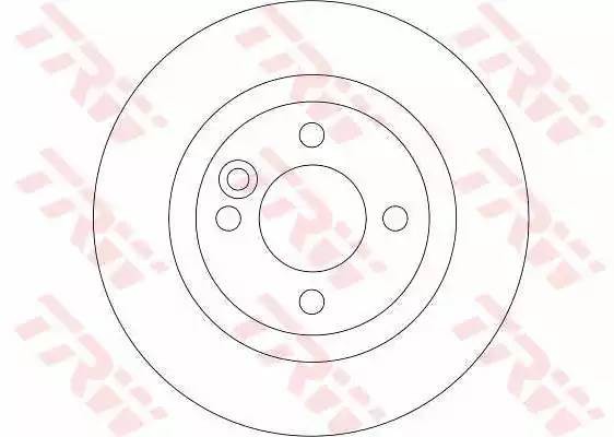 Диск тормозной задний MINI (R50, R56) (259мм) DF4198 DF4198 TRW