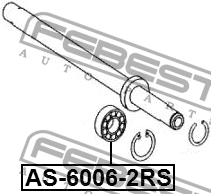 Подшипник шариковый (30x55x13) AS-6006-2RS AS-6006-2RS FEBEST