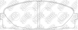 Колодки тормозные TOYOTA Hiace (06-) передние (4шт.) NIBK PN1516 NIBK