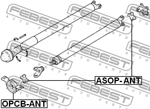 Крестовина карданного вала HYUNDAI SANTA FE 2006- ASOP-ANT ASOP-ANT FEBEST
