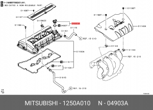 Крышка горловины масляной MITSUBISHI OE 1250A010 MITSUBISHI