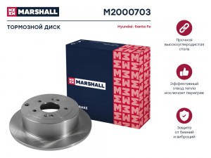 Тормозной диск задн. Hyundai Santa Fe I II 00- M2000703 M2000703 MARSHALL
