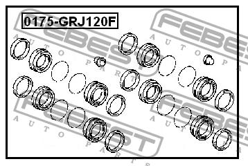 Ремкомплект передн суппорта TOYOTA LAND CRUISER PRADO 120 (02-09) 0175-GRJ120F 0175-GRJ120F FEBEST
