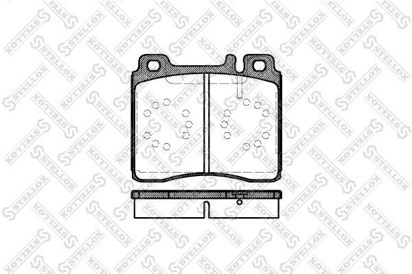 колодки дисковые п.! с антискрип. пл.\ MB W140 2.8-6.0/3.0TD/3.5TD 91> 431-000B-SX STELLOX