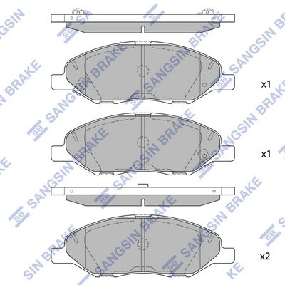 Колодки тормозные дисковые передние NISSAN VERSA 08- (SEVERE DUTY) SP1383SD SP1383SD SANGSIN
