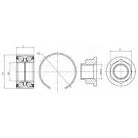 Подшипник ступицы Kia Picanto (04-) перед. (кмпл:подш./гайка/стоп.кол.) (CS 0886 CS0886 TRIALLI