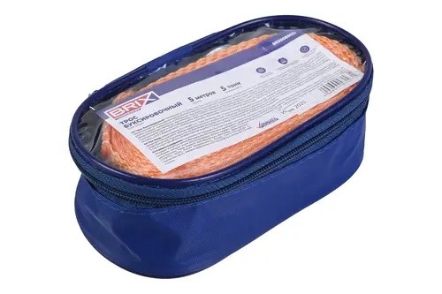 трос буксировочный! лента, 5т, 5м, с крюками, с сумкой\ BRX0080022 BRIX