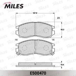 Колодки тормозные передние (Смесь CERAMIC серия PRO) MITSUBISHI GALANT/LANCER 1. E500470 MILES