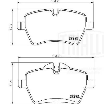 Колодки торм. Mini Cooper S/D/SD (06-)/Countryman (10-) диск. перед. (PF 4190) PF 4190 TRIALLI