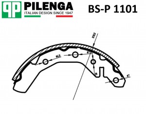 Колодки тормозные барабанные DAEWOO Matiz 0.8-1.0 (98-) BS-P1101 BSP1101 PILENGA
