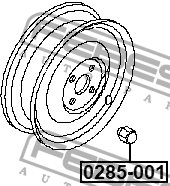 Гайка колесная NISSAN QASHQAI J10E 2006.12-2013.12 0285-001 0285-001 FEBEST