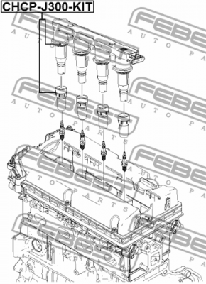 Наконечник катушки зажигания CHCP-J300-KIT FEBEST