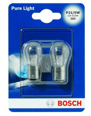 Лампа 12V P21/5W BAY15d блистер (2шт.) Pure Light BOSCH 1987301016 BOSCH