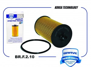 Фильтр масляный 19347464 BR.F.2.10 GM Aveo 1,4, Cruze 1,8 09-, Orlando [вставка] BRF210 BRAVE