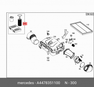 КОМПЛЕКТ ФИЛЬТРОВ A 447 835 11 00 MERCEDES BENZ