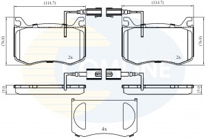CBP12422 КОЛОДКИ ТОРМ Alfa Romeo Giulia 15- CBP12422 COMLINE