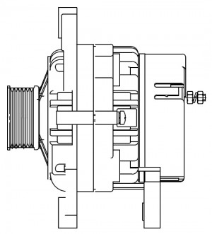 Генератор для а/м ЗАЗ Sens (02-)/1102 (под ГУР) 80A (LG 0411X) LG 0411X START VOLT