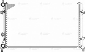 Радиатор VW Jetta (11-) охлаждения двигателя LUZAR LRC 1817 LUZAR