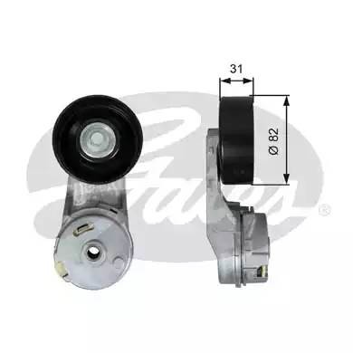 Натяжитель ремня поликлинового CHEVROLET CAPTIVA 2.4 T39288 T39288 GATES