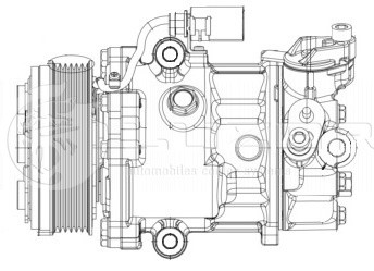 Компрессор кондиц. для а/м  VW Polo Sedan (10-) 1.6i LCAC1853 LCAC1853 LUZAR