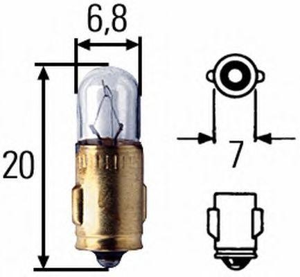 лампа накаливания! 24V 3W BA7s DIN72601\DAF 8GP002066-241 HELLA