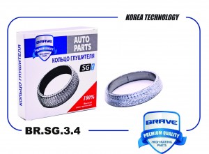 Кольцо глушителя BR.SG.3.4 20695-8H300 LADA Vesta, X-Ray дв.Н4М Nissan X-Trail T BRSG34 BRAVE