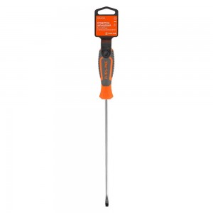 Отвертка шлицевая SL5.0x200 с эргономичной рукояткой магнитная, пласт.подвес (AT ATAW054 AIRLINE