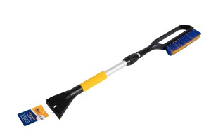 Щетка со скребком телескопическая 78-100см желто-синяя KRAFT KT 830075 KRAFT