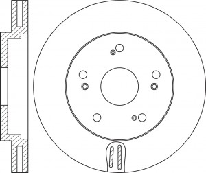 Диск тормозной HONDA CR-V III 2.0-2.4 07- передний RN1243 RN1243 NIBK