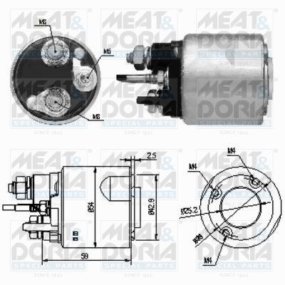 Реле втягивающее NISSAN Micra стартера MEAT&DORIA 46159 MEAT DORIA