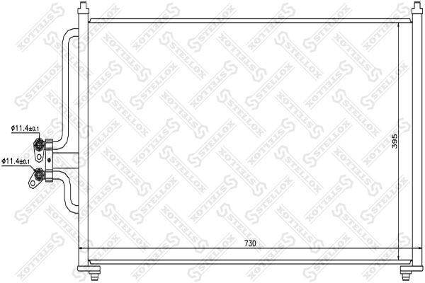 радиатор кондиционера!\ Mazda Tribute,Ford Maverick all 01> 10-45459-SX STELLOX