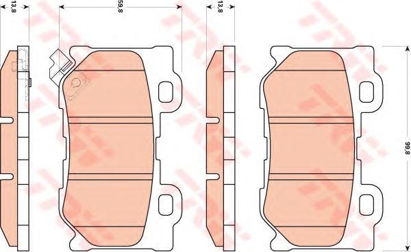 Колодки задние INFINITI FX, G, QX70 GDB3515 GDB3515 TRW