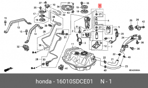 ФИЛЬТР ТОПЛИВНЫЙ 16010-SDC-E01 HONDA
