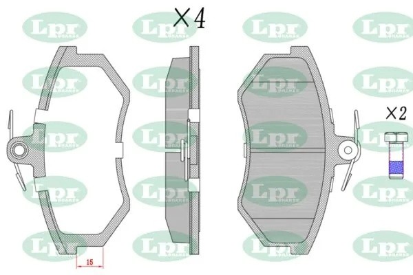 Комплект тормозных колодок 05P216 05P216 LPR
