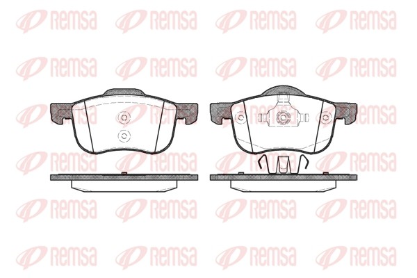 Колодки тормозные VOLVO S60 (00-09),XC70 передние (4шт.) REMSA 071300 REMSA