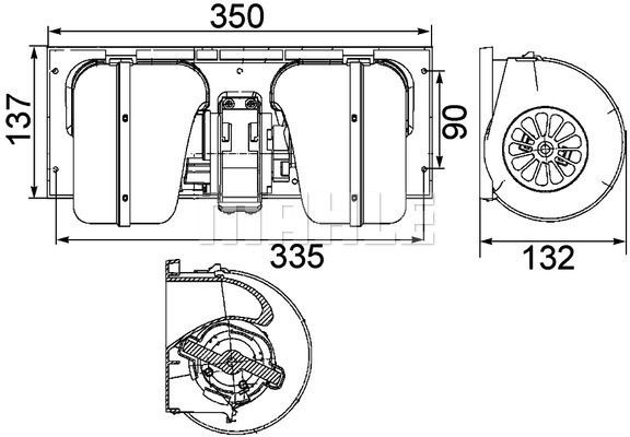Мотор отопителя F85-95XF AB 85 000P MAHLE KNECHT
