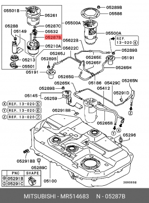 КОЛЬЦО УПЛОТНИТЕЛЬНОЕ MR514683 MR514683 MITSUBISHI