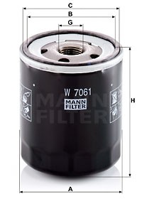 MAZDA 6 (GH) (2007-2012) W7061 MANN FILTER