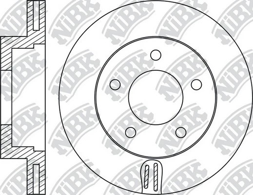 Диск тормозной MAZDA NISSAN передний (1шт.) NIBK RN2052 NIBK
